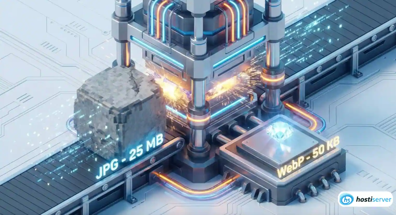 Cхема компресії зображень: перетворення важкого файлу на легкий формат WebP