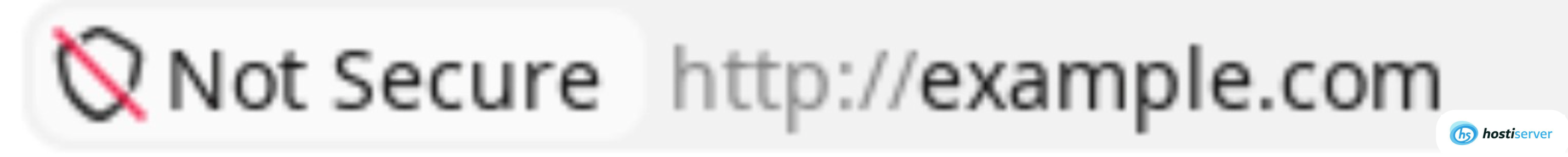 Мітка Not Secure в адресному рядку Chrome поряд з HTTP-сайтом